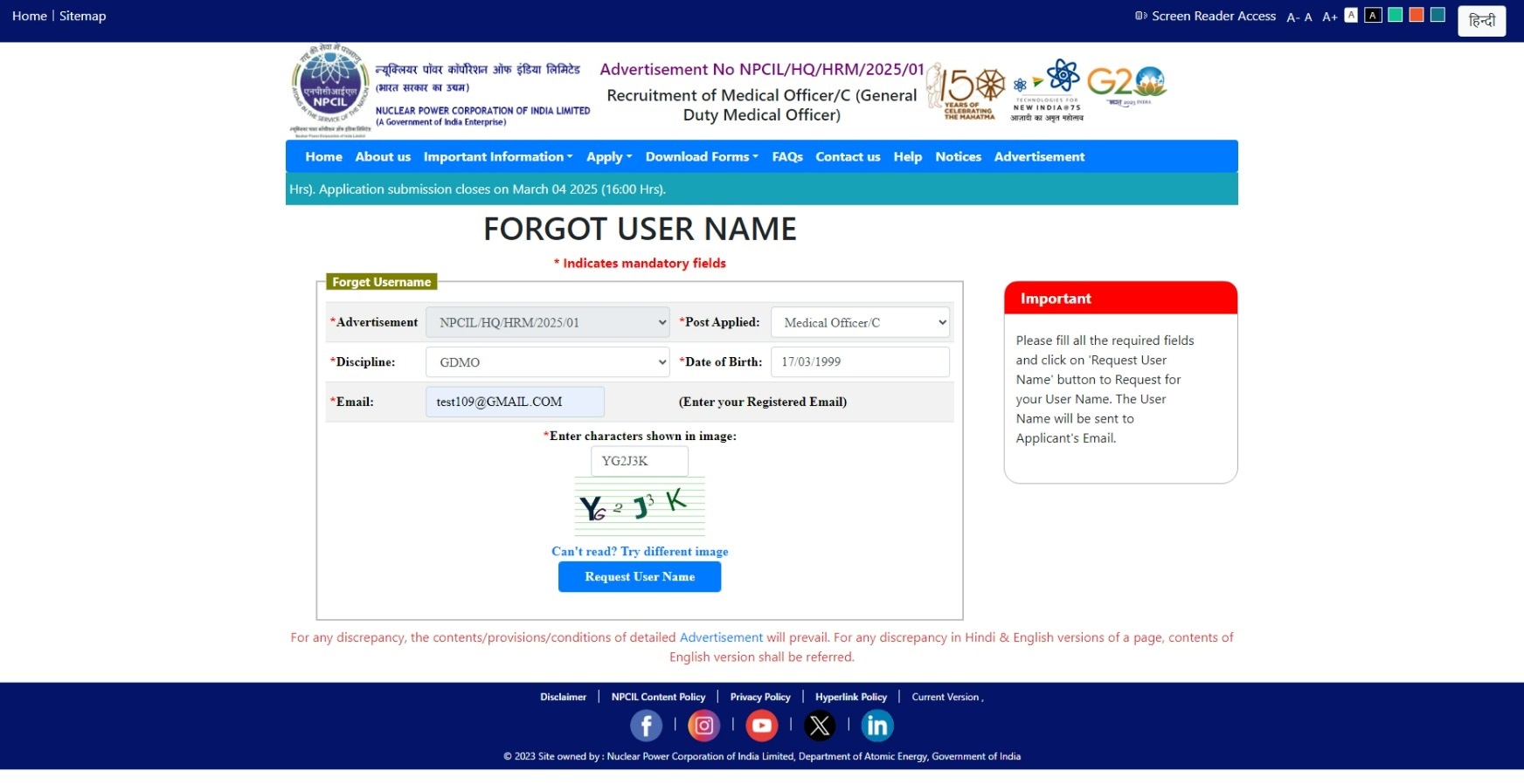 ForgetUsername